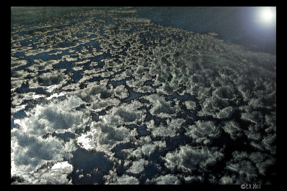 Drift of the icebergs